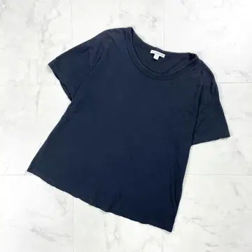 스탠다드 제임스 퍼스 린넨 혼방 크루넥 T셔츠 블랙 0*GD942