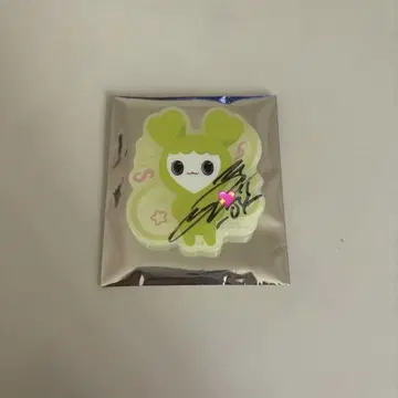 사인 포함 그린 컬러 캐릭터 아크릴 스탠드