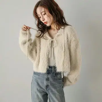 AMELY 전후 2WAY 샤기 니트