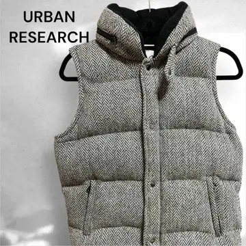 새상품급 URBAN RESEARCH 헤링본 다운 베스트 남녀 공용 38