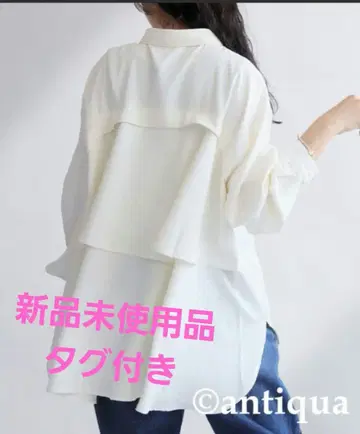 patterntorso antiqua 레이어드 디자인 긴팔 셔츠 화이트