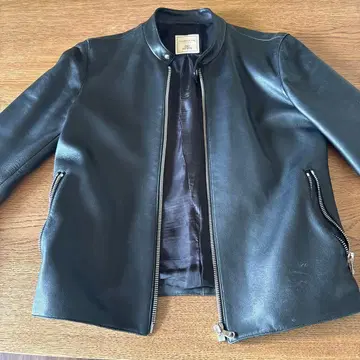 블랙 가죽 싱글 라이더 자켓