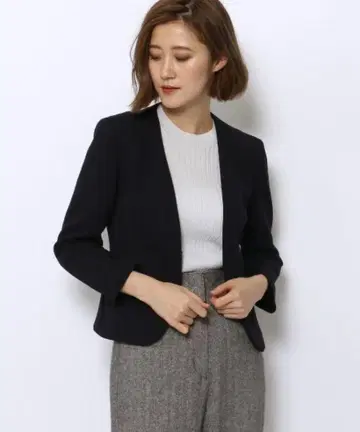 Ballsey 울 나일론 노카라 자켓