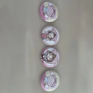 피노 고양이 귀 캐릭터 캔뱃지 4개 세트