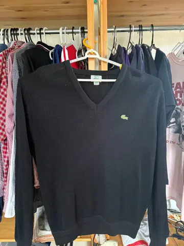 IZOD LACOSTE 아크릴 V넥 스웨터