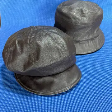 천연 가죽 모자 2세트