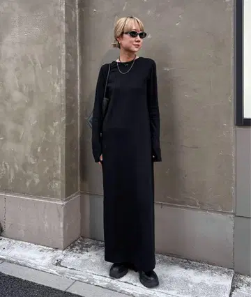feepur 페피르 TALL 사이즈 컷 리브 롱 원피스