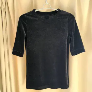 Spick&Span 벨로아 하프 슬리브 풀오버 브라운