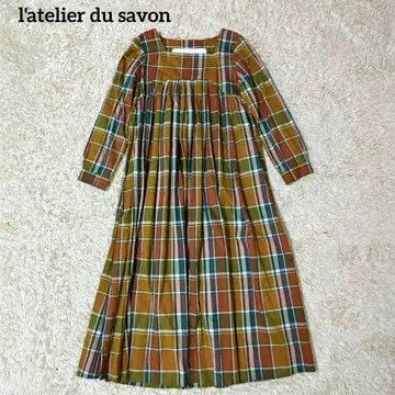 l'atelier du savon 아틀리에 사봉 체크 원피스