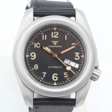 TANDORIO 밀리터리 워치 자동 시계 블랙