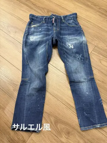 새상품급 디스퀘어드 사루엘풍 다크 블루 데님