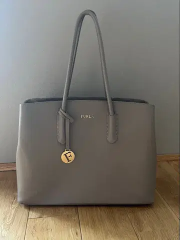 FURLA 토트백 가죽 그레이지 천연 가죽 A4
