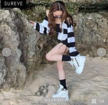 Avail x shoko 콜라보 통굽 인힐 스니커즈 (레오파드)