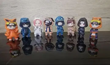 중국 한정판 NARUTO 파자마 시리즈 피규어 8개 세트 (받침대 없음)