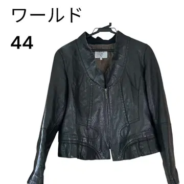 ville d'azur 블랙 가죽 자켓 44