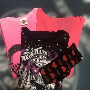 할리데이비슨 티셔츠와 삭스 세트