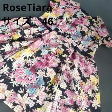 컨디션 최상 로즈 티아라 RoseTiara 원피스 꽃무늬 46