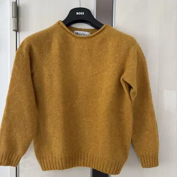 Harley 100% 울 머스타드 스웨터 38