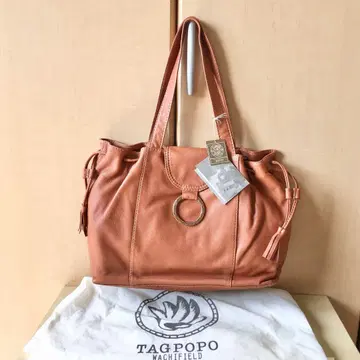 미사용 와치필드 TAGPOPO 태그포포 천연 가죽 소프트 시에나 토트
