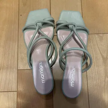 마미안 민트 그린 스트랩 샌들 L