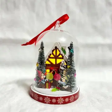 디즈니 스토어 칩과 데일 오너먼트 라이트업 유리 돔