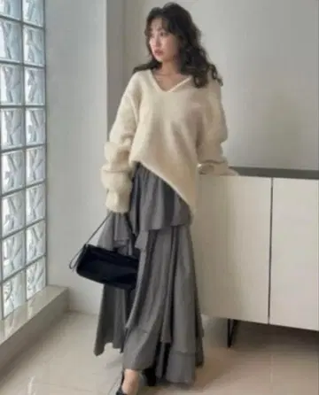 FRAY.ID 이레헴 캉캉 스커트 카키