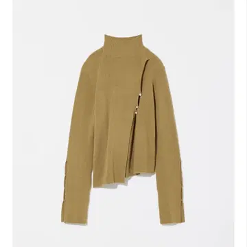 eaphi ASYMMETRY RIB KNIT brown