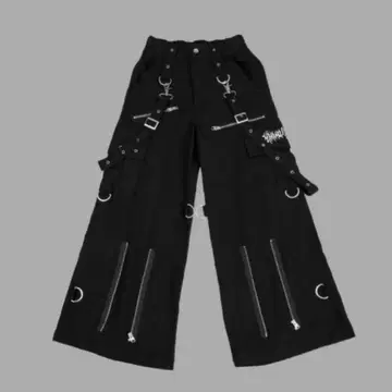 DimMoire [ 디무모아르 ] PUNK 와이드 팬츠 [ Black ]
