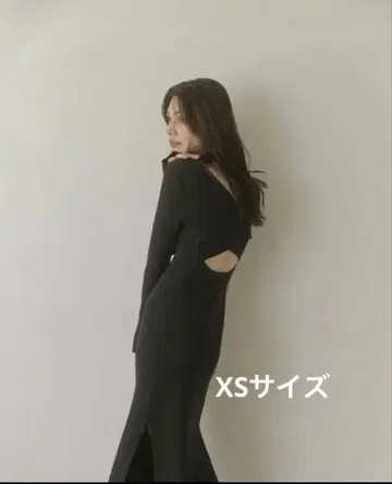 [ 새상품급 ] ACYM Back cross slit 원피스 블랙 XS