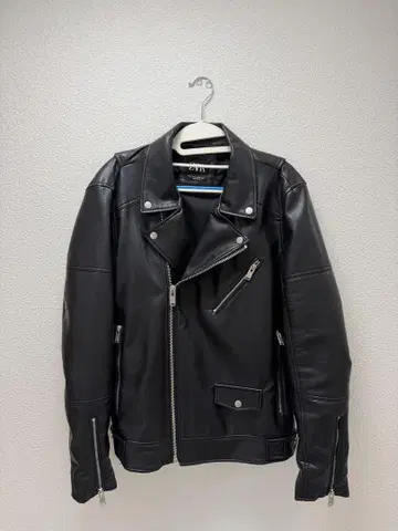 ZARA 인조 가죽 라이더 자켓 L