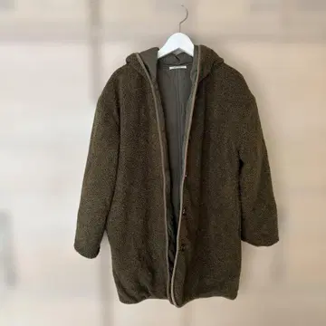 HEART MARKET 후드 부착 모즈 코트 올리브 그린