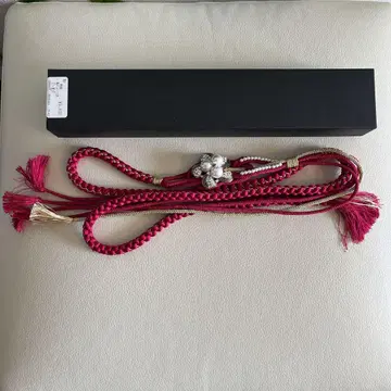이치쿠라 후리소데용 빨간색 허리띠