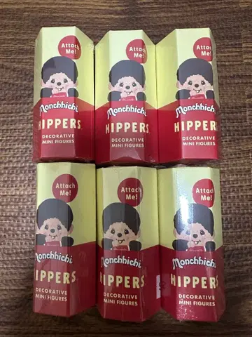 Monchhichi HIPPERS 데코레이션 미니 피규어 6개 세트