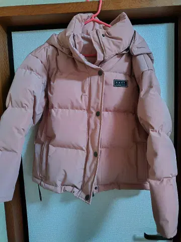 ROXY 후드 부착 핑크 다운 자켓