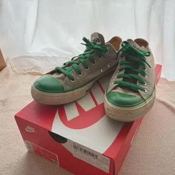 Converse 그린 베이지 스니커즈