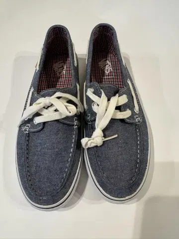 VANS 데님 보트 신발 (체크 무늬 이너/캐주얼)