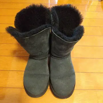 블랙 스웨이드 여성용 리얼 어그 부츠 24cm