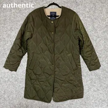 authentic 올리브색 퀼팅 보아 자켓