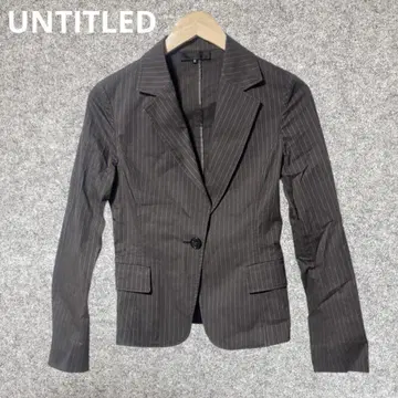 UNTITLED 그레이 스트라이프 테일러드 자켓