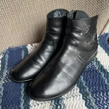 CAMPER TWS 블랙 가죽 숏부츠