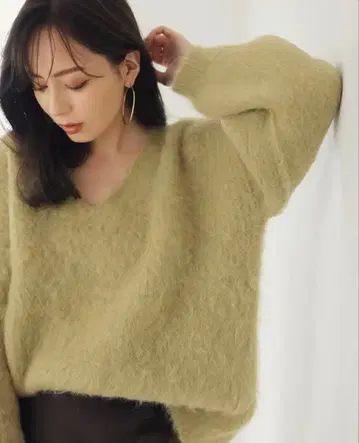 2way 알파카 혼방 니트 풀오버 (PISTACHIO GREEN)