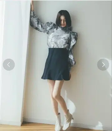 SNIDEL 블랙 플레어 미니 스커트 숏 팬츠