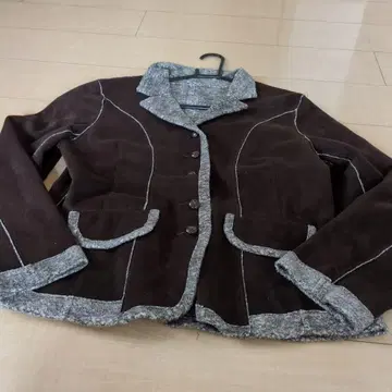 브라운 스웨이드풍 자켓 T-15
