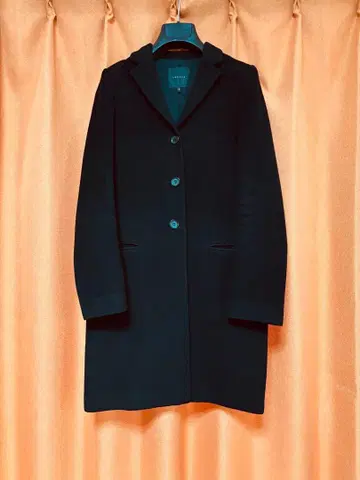 THEORY 블랙 캐시미어 100% 체스터 코트