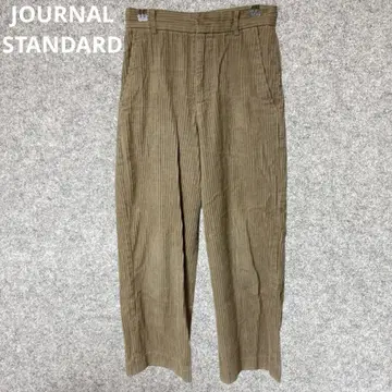 JOURNAL STANDARD 베이지 코듀로이 스트레이트 팬츠