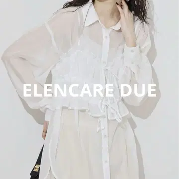 ELENCARE DUE 프릴 뷔스티에 포함 시어 셔츠