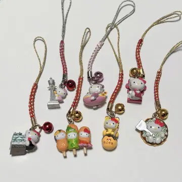 [레어] 지역 한정 키티 족쇄 스트랩 오사카 한정판 7개 세트