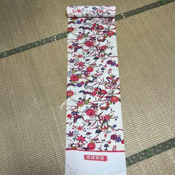 류큐 홍가타 코몬 기모노 옷감