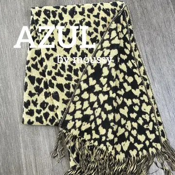 AZUL by moussy 레오파드 레오파드 무늬 머플러