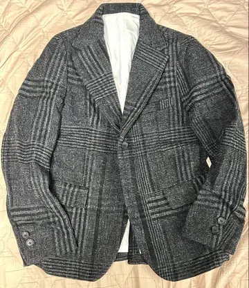 Bergfabel 버그파벨 글렌체크 트위드 자켓 46